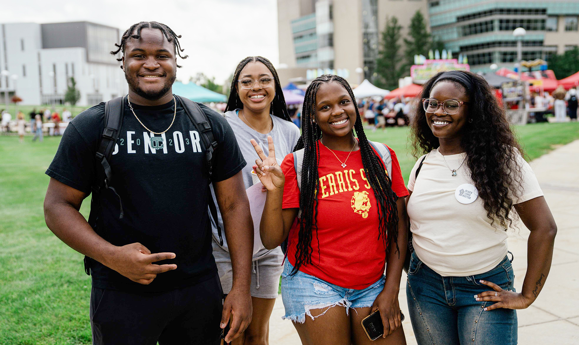 Ferris State campus scene showing student life.