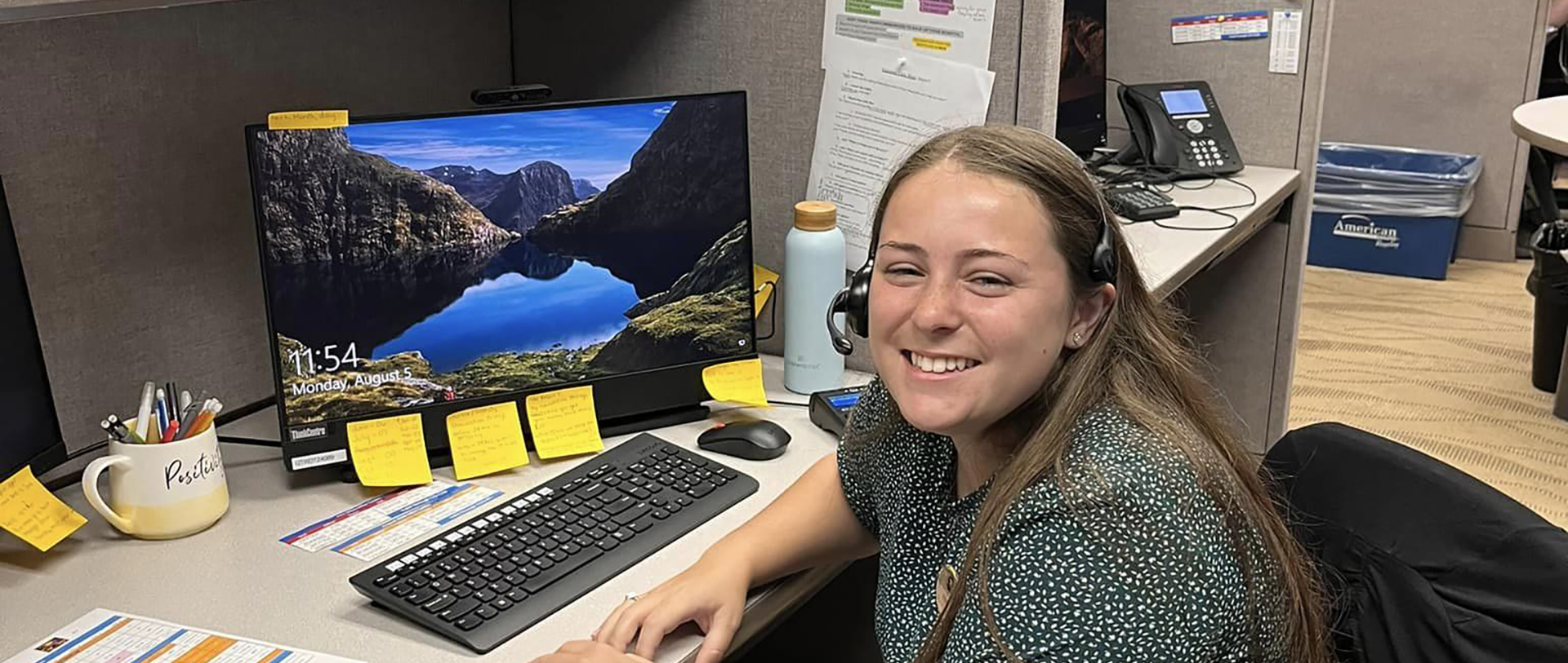 Hospitality Management major Sierra Cechura working at Grand Traverse Resort.