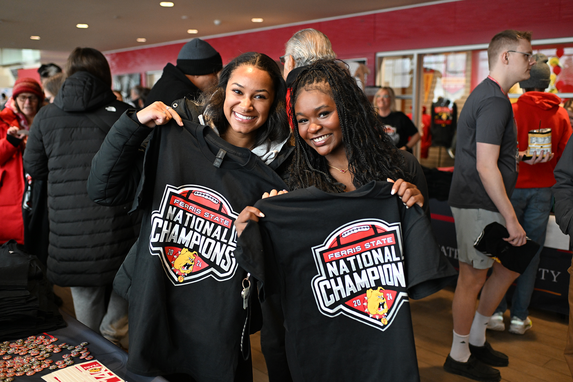 Ferris State championship celebration for Bulldog football and volleyball