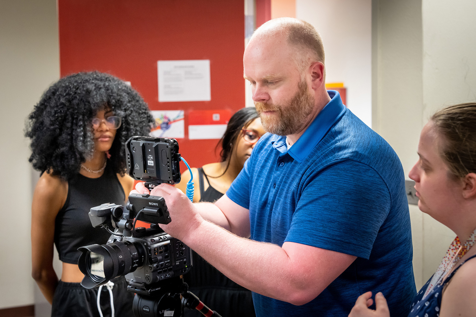 Ferris State Television and Digital Media Production audio engineers