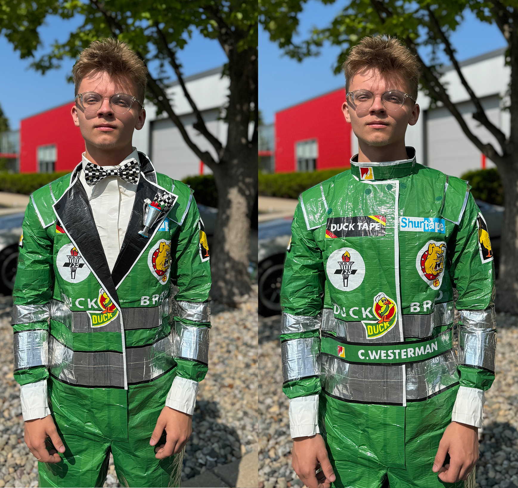 Calder Westerman's duct tape tuxedo is a top-10 finalist