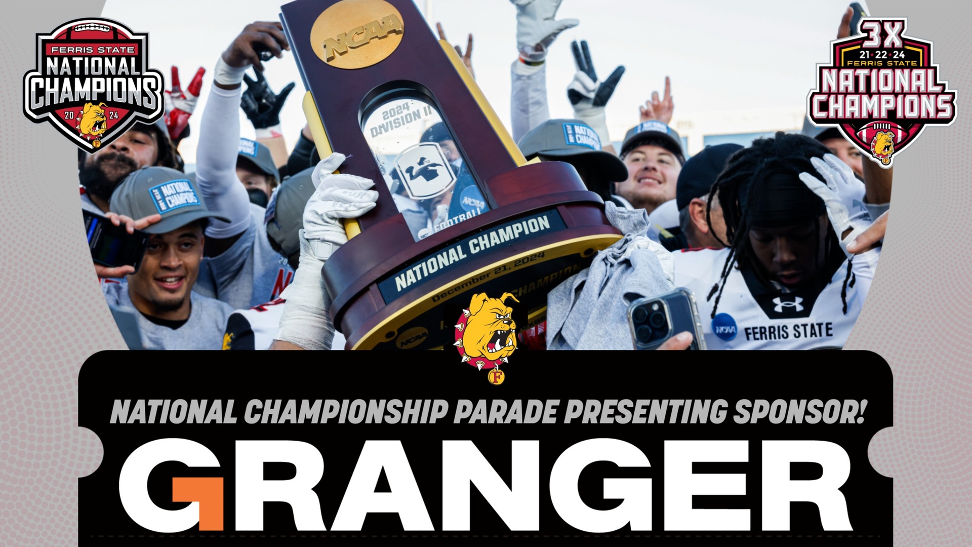 Ferris State football national championship sponsor is Granger Construction