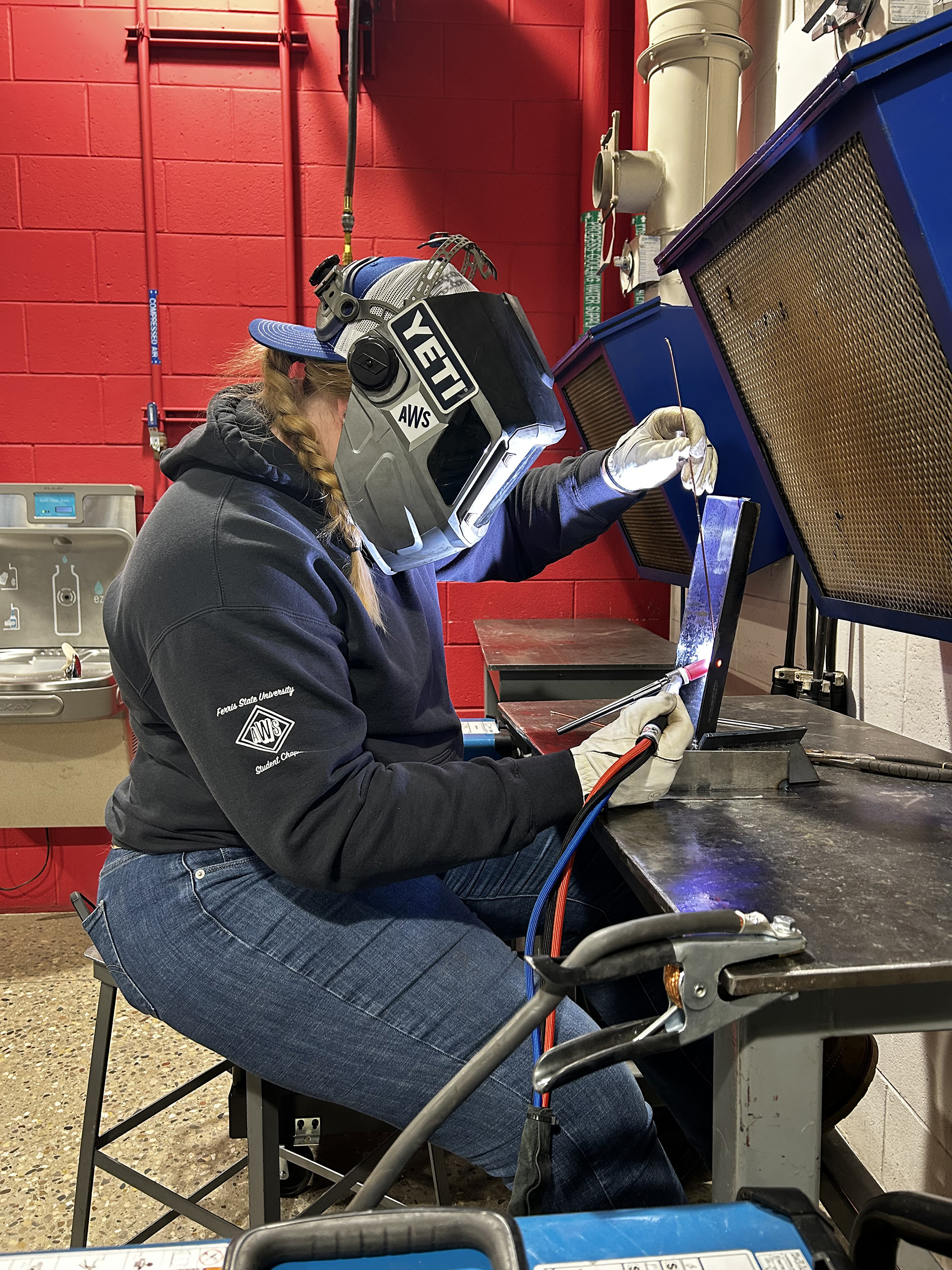 Ferris State senior Ella Wanke graduating from the College of Engineering Technology