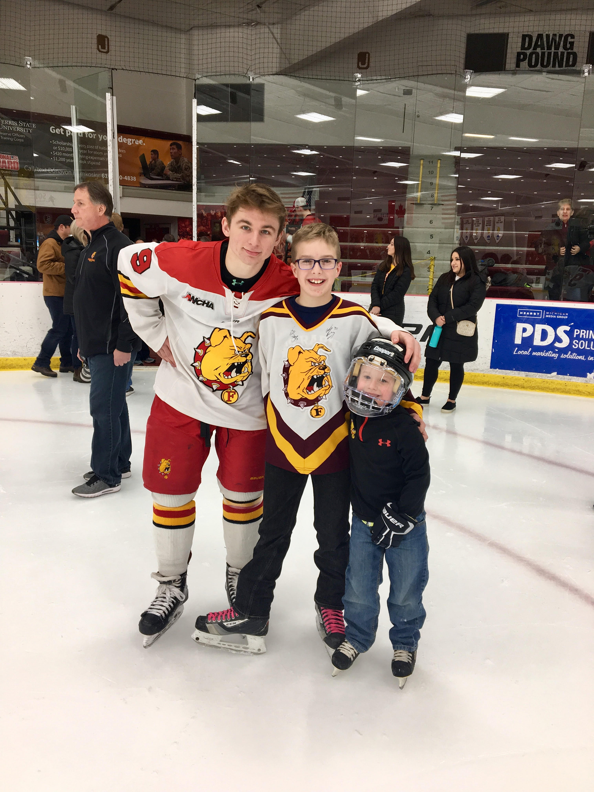 Lucas Finner with the Miller boys