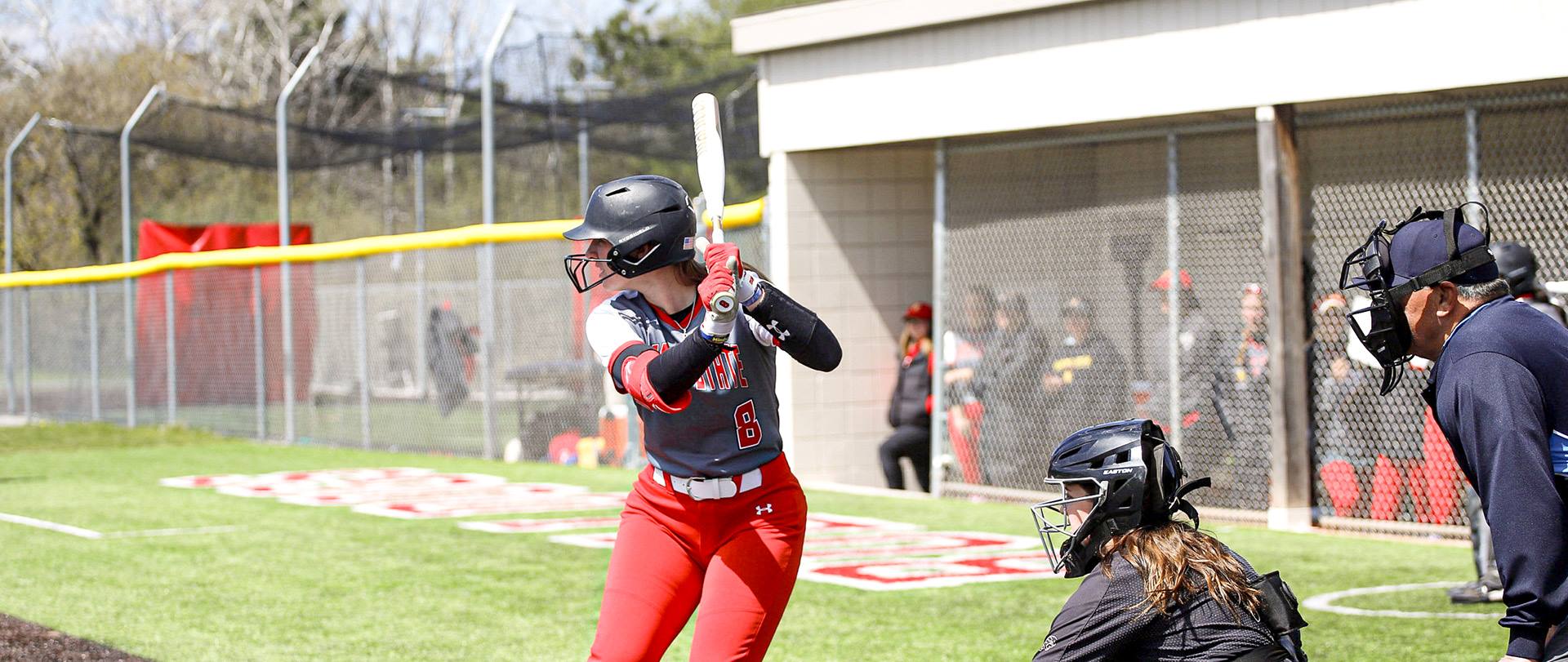 Alexis Kozlowski batting in a game.