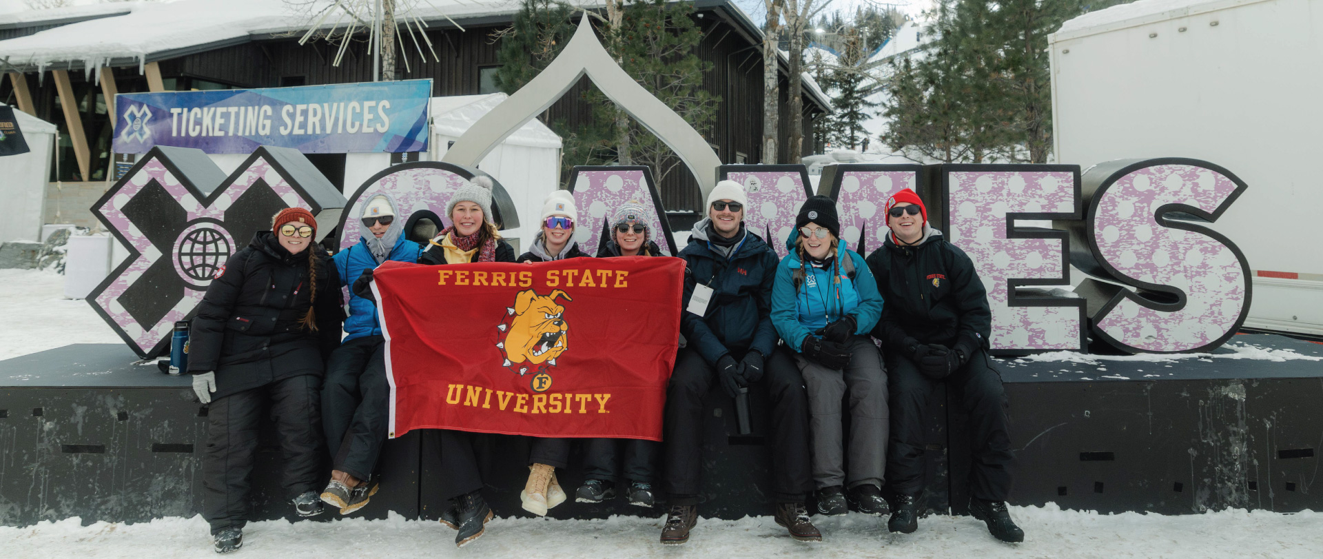 Ferris State students at the X Games in Aspen in January of 2025.