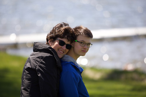 Dr. Vincent-Riemer and her son