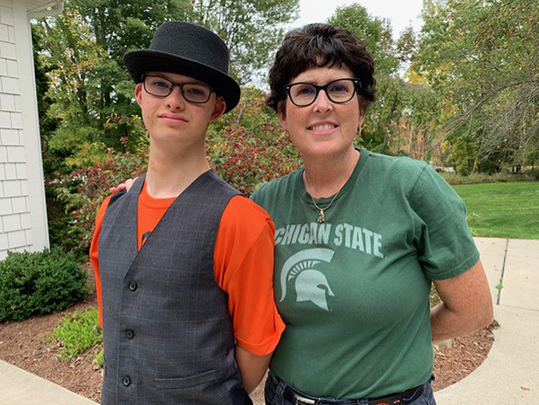 Dr. Vincent-Riemer and her son