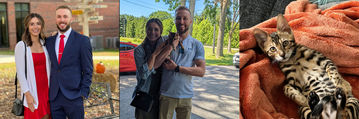 Dr. Albright, his girlfiend, and their cat