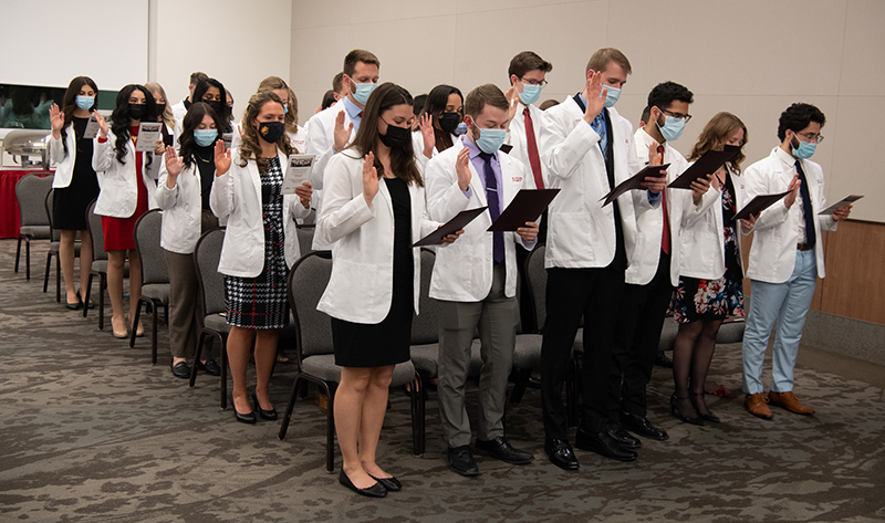 MCO students at the White Coat Ceremony