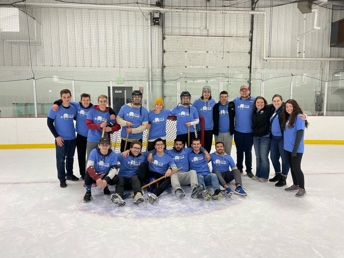 MCO students playing broomball