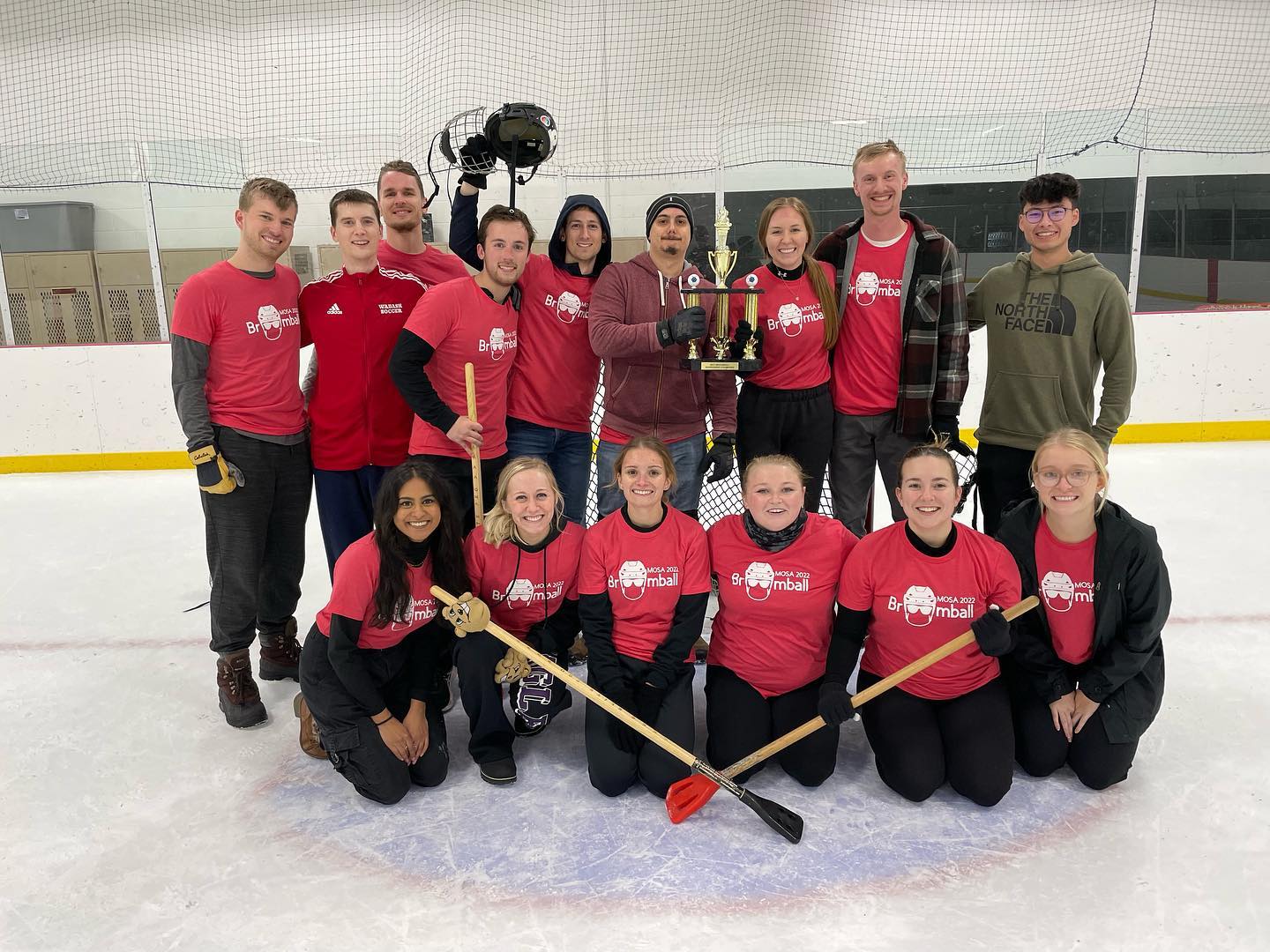 MCO students playing broomball