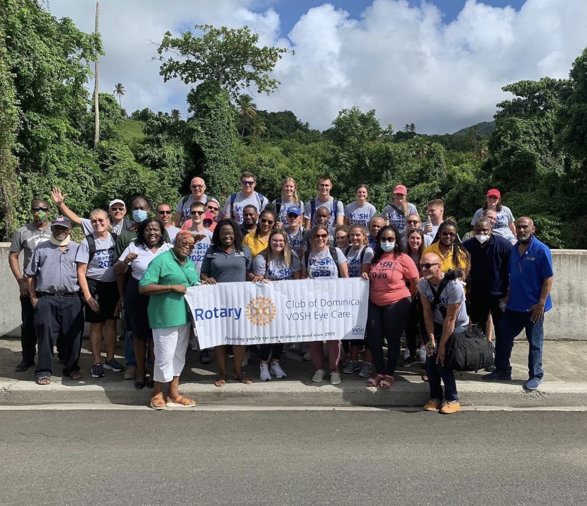 Optometry students in Rotary Club