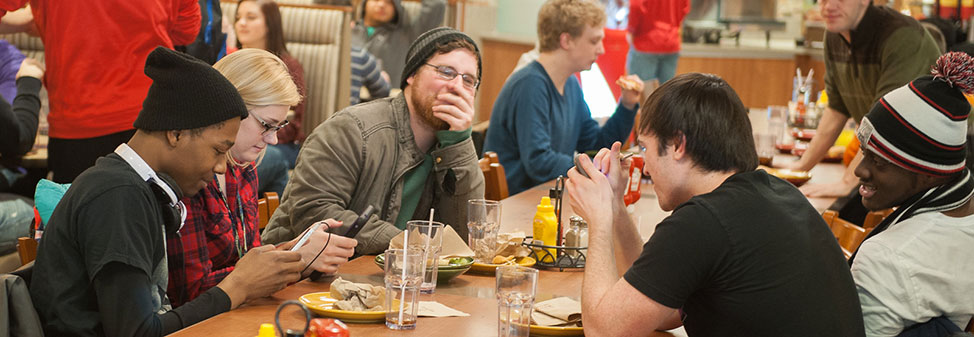 Students Eating at the Rock