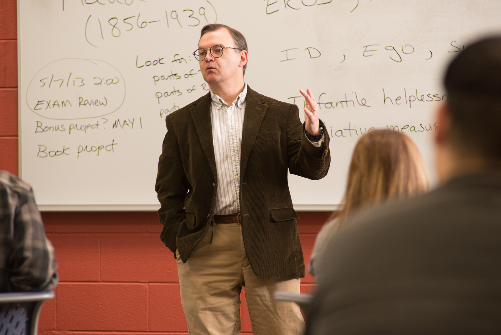 professor talking to the students