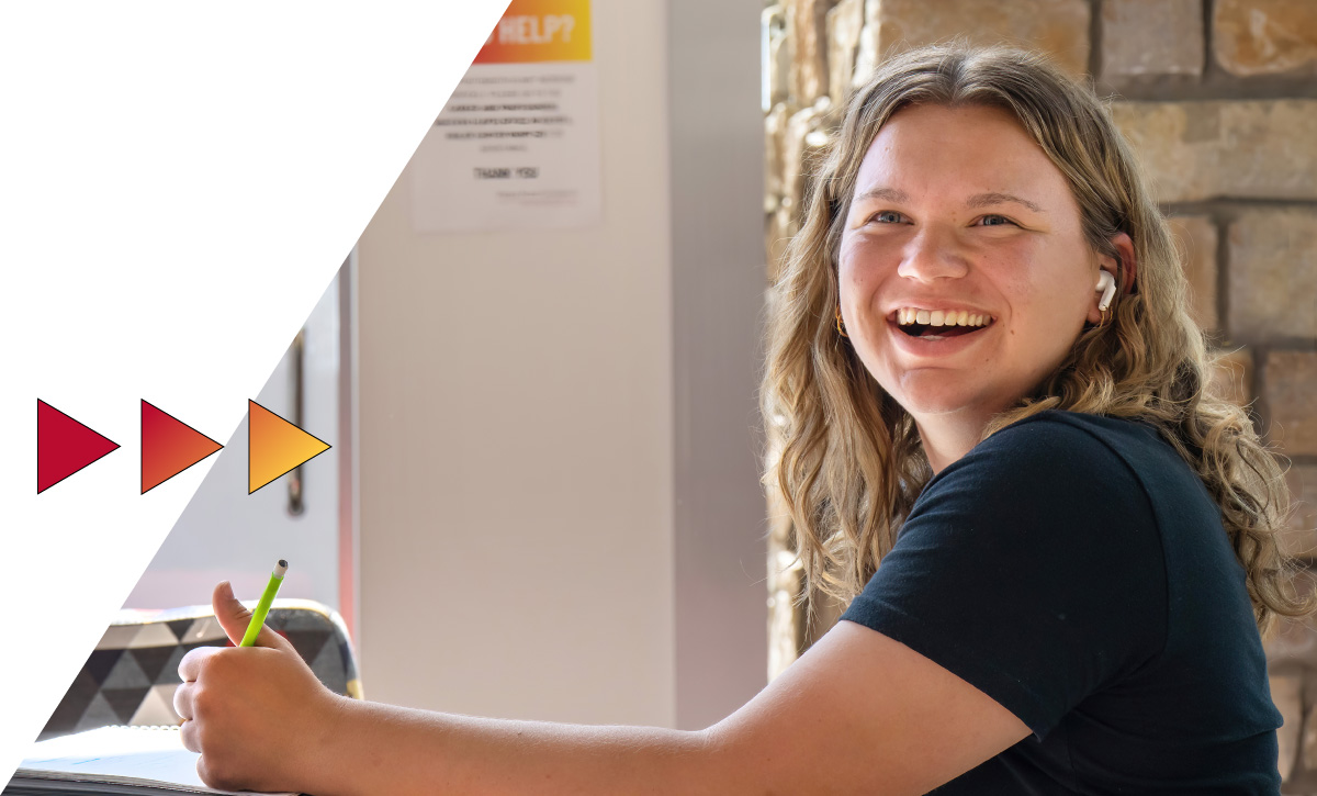 Student smiling