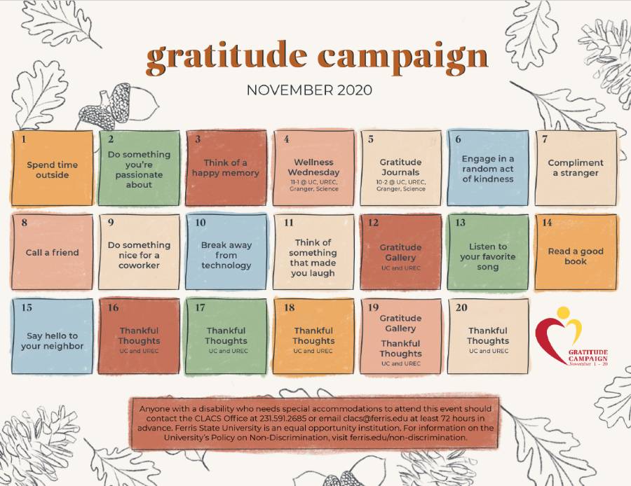 Gratitude Campaign Calendar