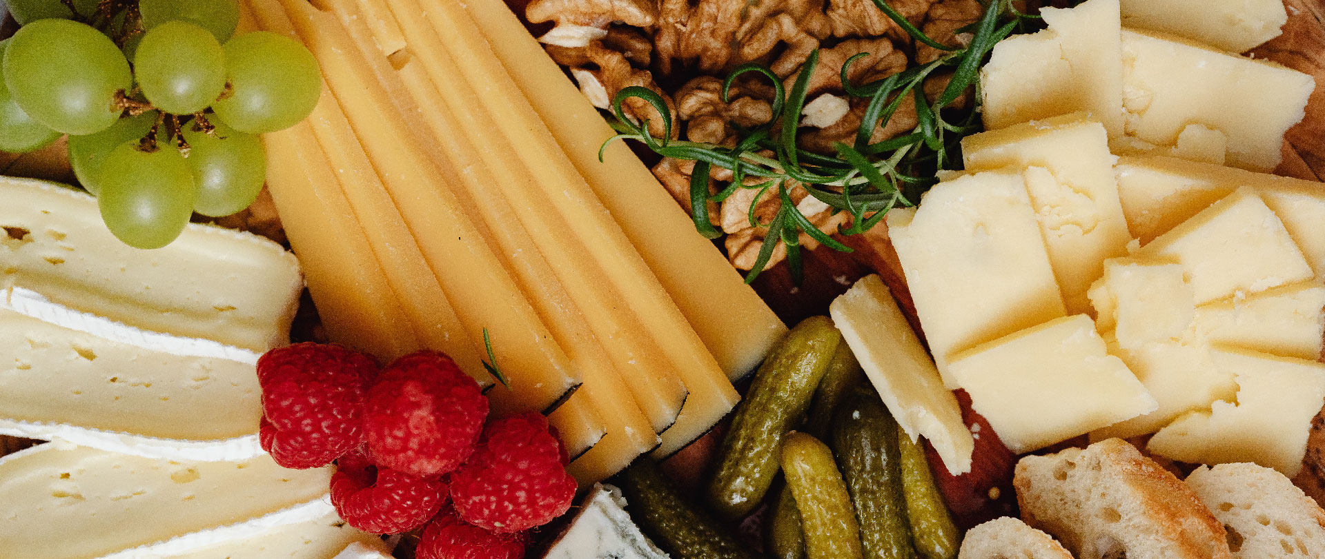 Platter filled with various food items