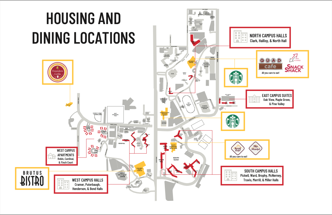 Housing and Dining Campus Map