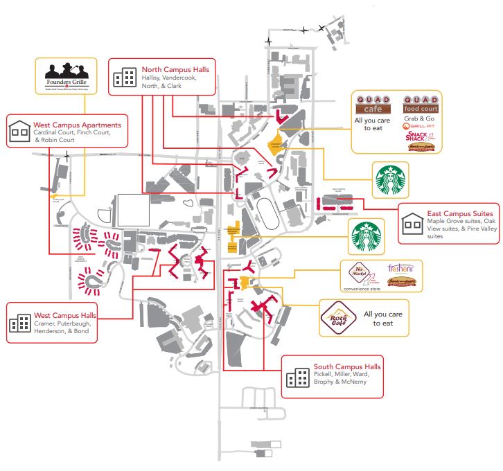 Ferris State University Campus Map New Students - Living On Campus