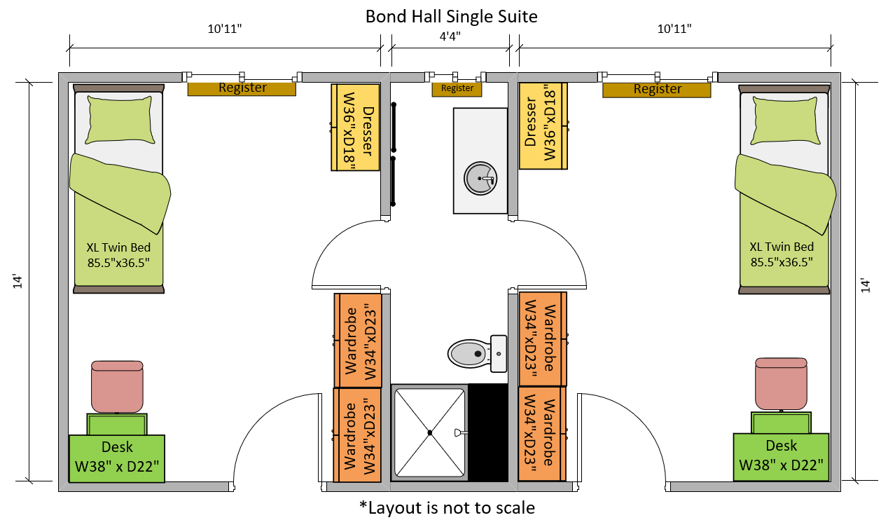Bond hall single suite