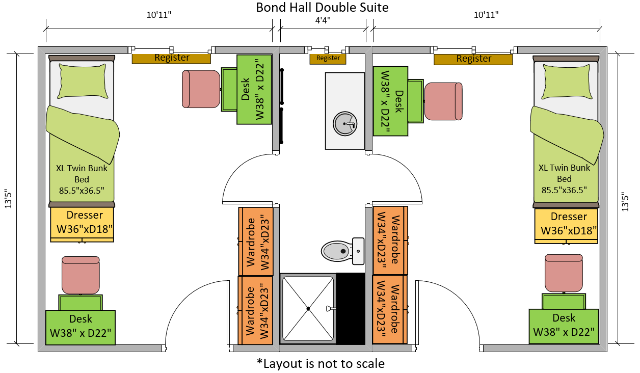 Bond Hall Double Suite
