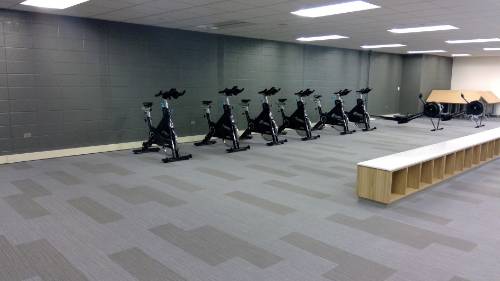 raised fitness area