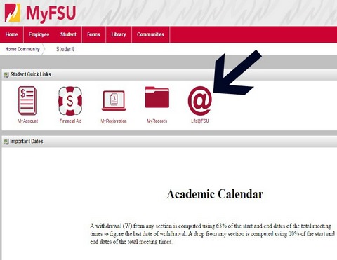 Click the Life@FSU